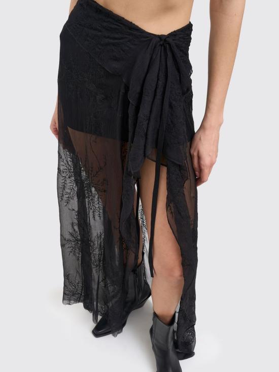 26SS 앤 드뮐미스터 롱 스커트 B0014043FA735 099 Black - ANN DEMEULEMEESTER