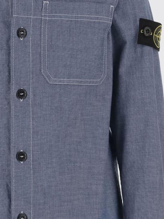 26SS [키즈] 스톤 아일랜드 셔츠 1100002S0310 V0040 Blue - STONE ISLAND