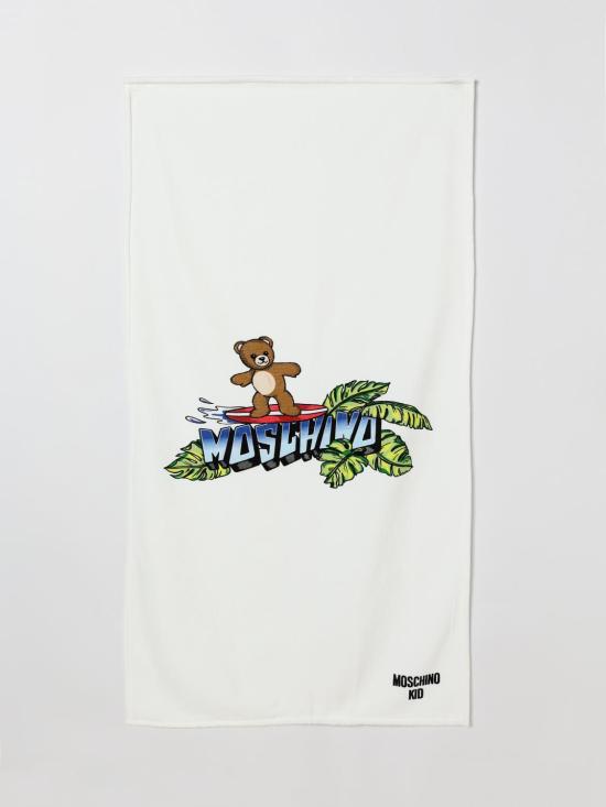 26SS [키즈] 모스키노 비치용품 HTX01BLGA24 10101 White - MOSCHINO