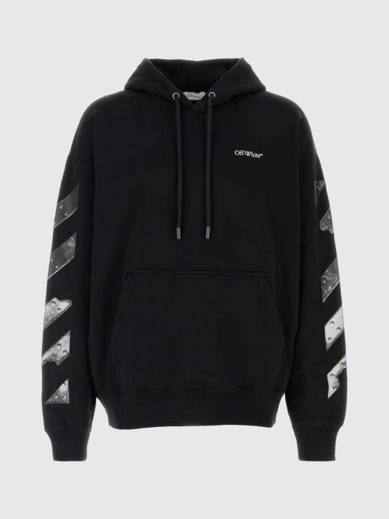 26SS 오프화이트 후드 티셔츠 44MBB085S26F001 1001 Black 1 - OFF WHITE
