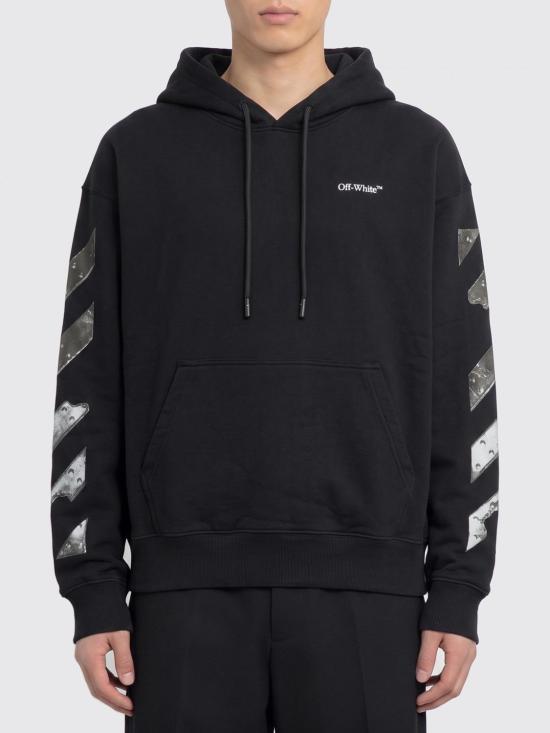 26SS 오프화이트 후드 티셔츠 44MBB085S26F001 1001 Black 1