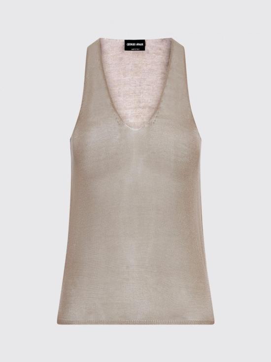 26SS 조르지오 아르마니 민소매 티셔츠 GW002927AF24186 U6072 Nude - GIORGIO ARMANI