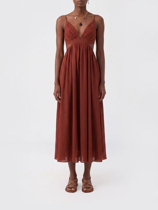 26SS 짐머만 롱 원피스 6877DRS262 BUR Burgundy