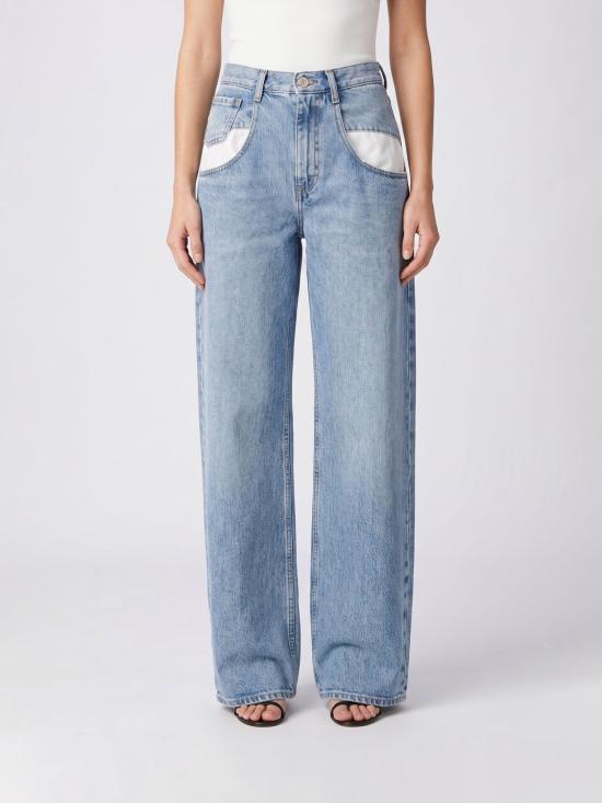 26SS 마르지엘라 컨트래스티드 포켓 스트레이트 진 S51LA0052S30513 470 Denim