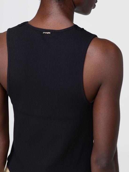 26SS 트윈셋 민소매 티셔츠 261TT2360 00006 Black - TWINSET