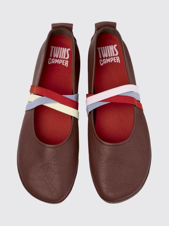 26SS 캠퍼 플랫 슈즈 K201665 012 TWINS 0 Burgundy - CAMPER