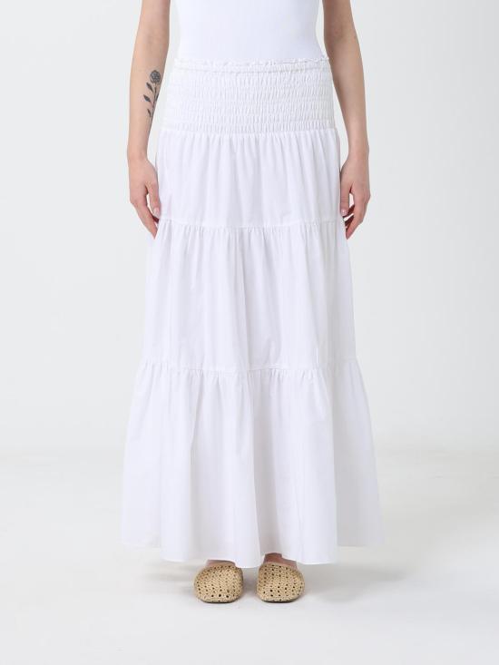 26SS 마이클 코어스 롱 스커트 MS673BFKLZ 100 White