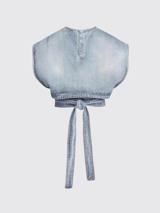 26SS 알라이아 반팔 티셔츠 AA9H1482D026C A56 Blue - ALAIA