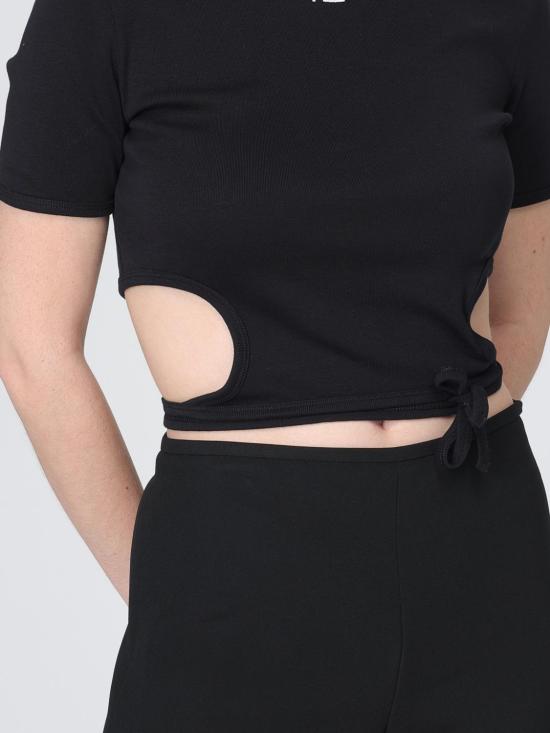 26SS 쿠레쥬 반팔 티셔츠 226JTS256JS0203 9999 Black - COURREGES