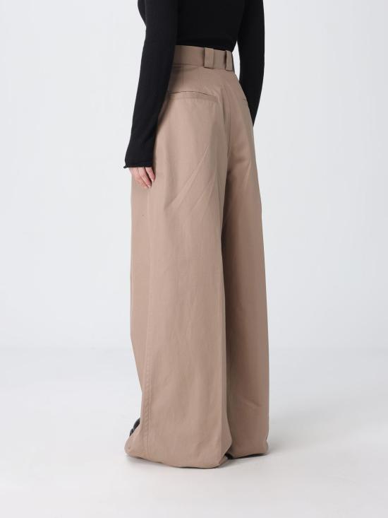 26SS 발렌시아가 하이웨스트 플리츠 팬츠 872311TKP07 9577 Beige - BALENCIAGA