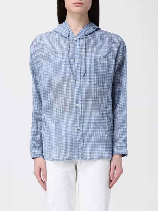 26SS 던스트 셔츠 UDSH6A107B1 SOFT BLUE CHECK Blue