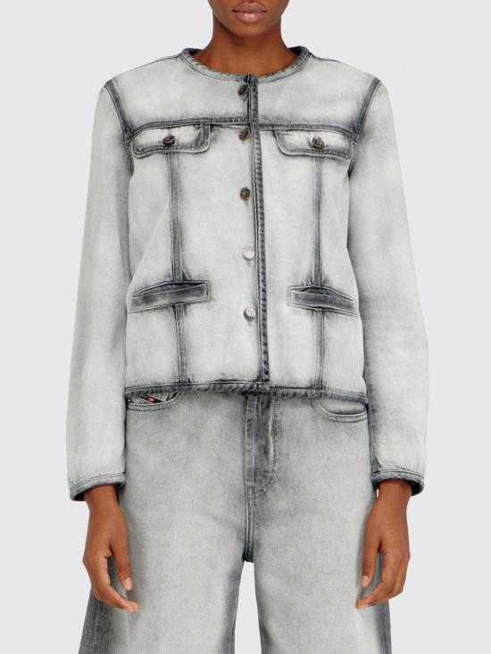 26SS 디젤 드-그래피-Fsi 재킷 인 소프트 스켈레톤 데님 A2381909P28 02 Black