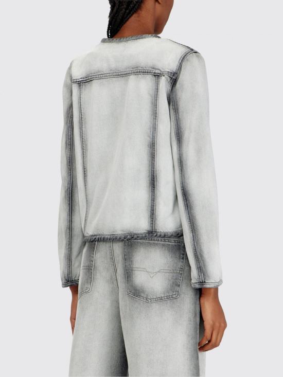 26SS 디젤 드-그래피-Fsi 재킷 인 소프트 스켈레톤 데님 A2381909P28 02 Black - DIESEL