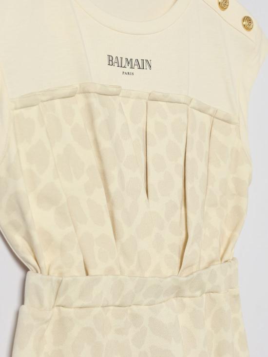 26SS [키즈] 발망 원피스 BY1C12Z3762 102BG Ivory - BALMAIN
