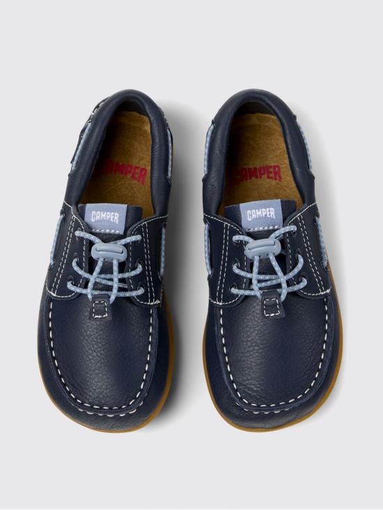 26SS [키즈] 캠퍼 모카신 K800689 002 PEU 0 Blue - CAMPER
