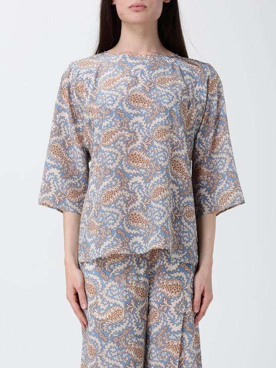 26SS 위켄드막스마라 블라우스 2615111142600 011 Gnawed Blue