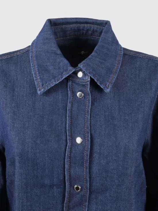 26SS 세븐포올맨카인드 데님 셔츠 7U7RTR70 1A9 Blue - 7 FOR ALL MANKIND