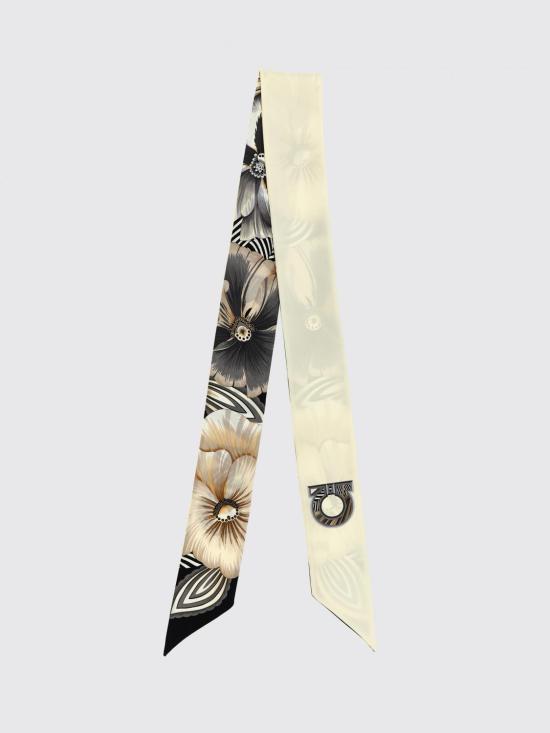 26SS 살바토레 페라가모 머플러/스카프 789963 AVORIONERO White - SALVATORE FERRAGAMO