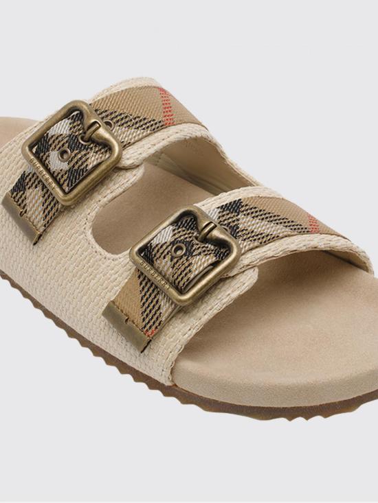 26SS 버버리 라피아 이펙트 얼친 샌들 8123074 Beige - BURBERRY