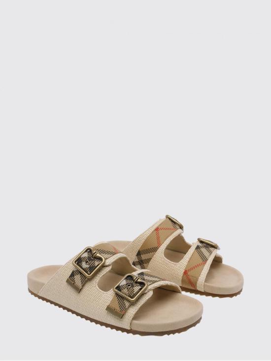 26SS 버버리 라피아 이펙트 얼친 샌들 8123074 Beige - BURBERRY