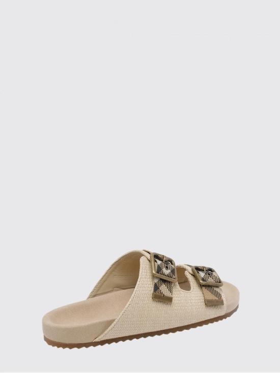 26SS 버버리 라피아 이펙트 얼친 샌들 8123074 Beige - BURBERRY