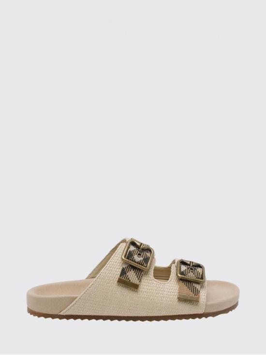 26SS 버버리 라피아 이펙트 얼친 샌들 8123074 Beige