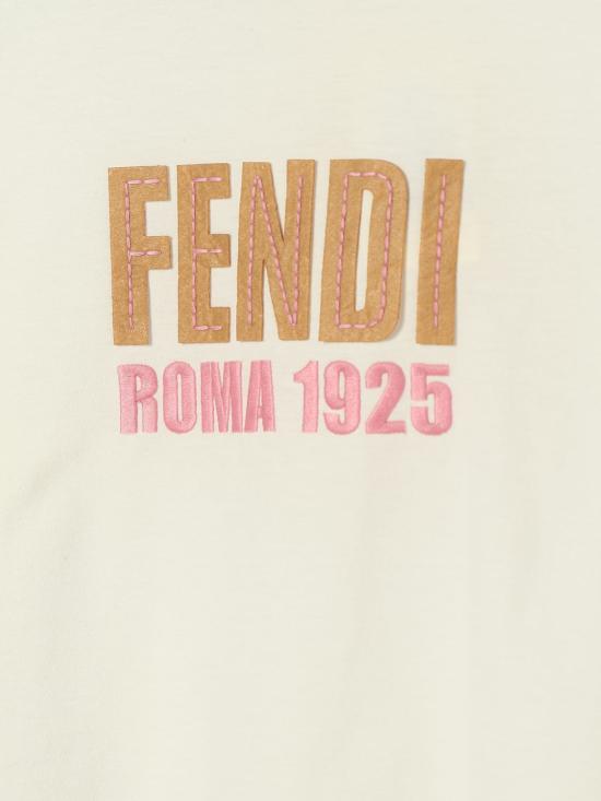 26SS [키즈] 펜디 티셔츠 JUI2047AJ F0TU9 White 1 - FENDI
