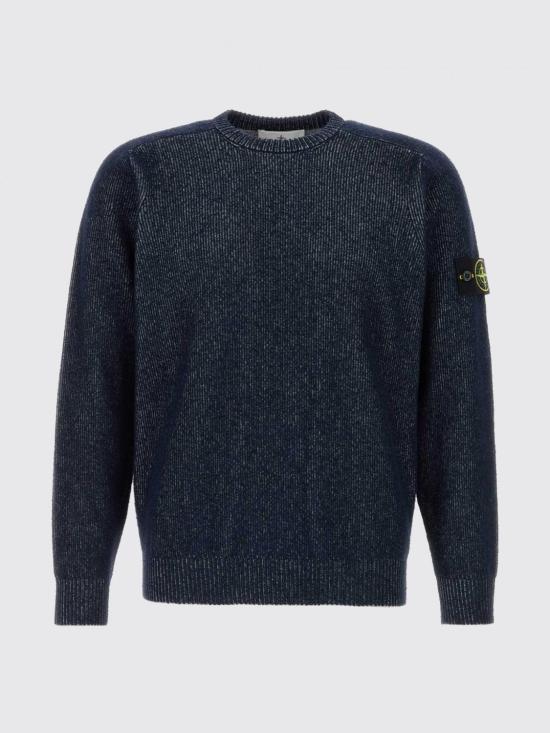 26SS 스톤 아일랜드 플래팅 립 코튼 부클 루즈핏 크루넥 점퍼 5100033S0N12 V0M20 Blue - STONE ISLAND