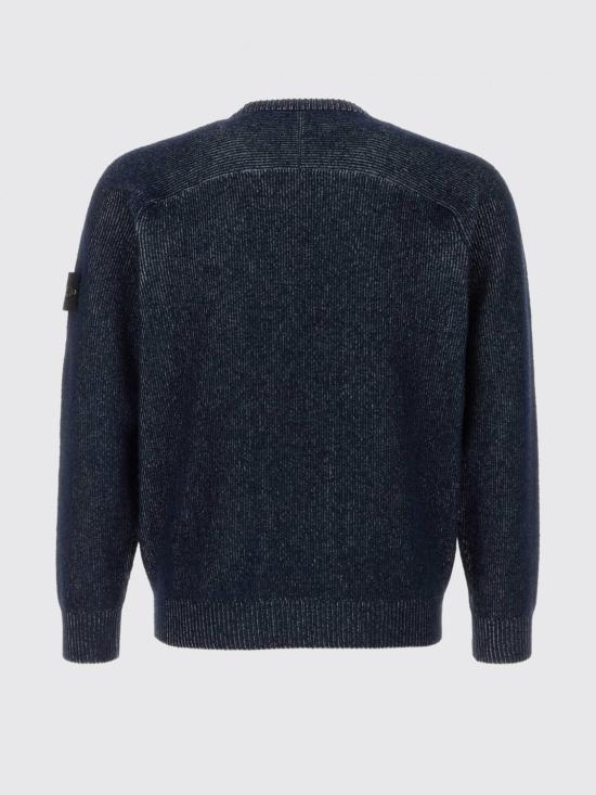 26SS 스톤 아일랜드 플래팅 립 코튼 부클 루즈핏 크루넥 점퍼 5100033S0N12 V0M20 Blue - STONE ISLAND