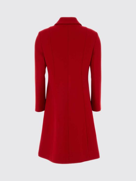 26SS 구찌 더블 G 버튼 울 나떼 코트 860471ZHW10 6544 Red - GUCCI