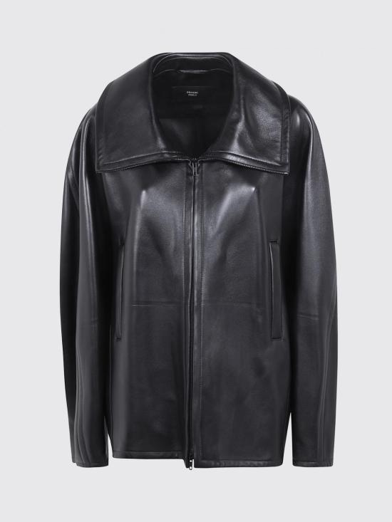 26SS 피비 파일로 가죽 자켓 DV129LE3367 900BK Black - PHOEBE PHILO