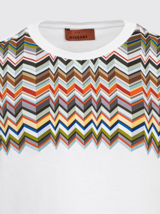 26SS [키즈] 미소니 티셔츠 MY8Q11Z3672 100MC White - MISSONI