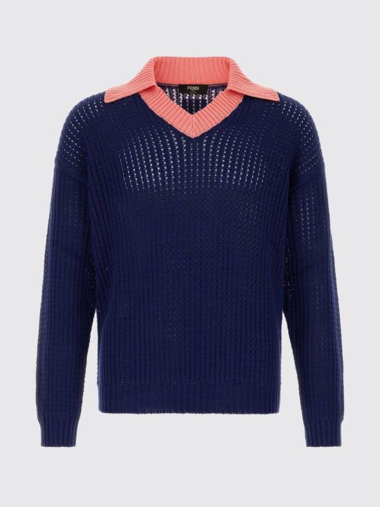 26SS 펜디 폴로 티셔츠 FZE077AYY3 F1A9C Blue - FENDI