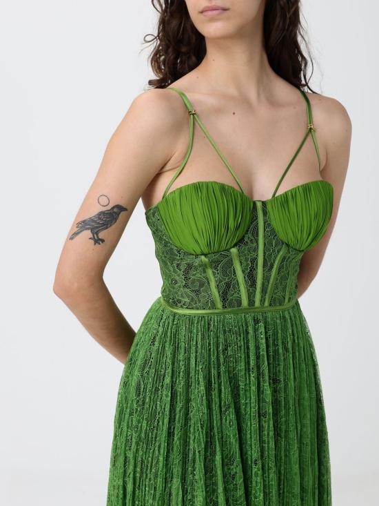 26SS 엘리자베타프랜치 미디 원피스 AB97162E2 FA1 Green - ELISABETTA FRANCHI