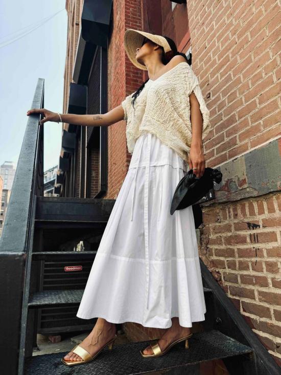  예세이트 롱 스커트 예사엣 세블 스커트 멀티 - YESAET