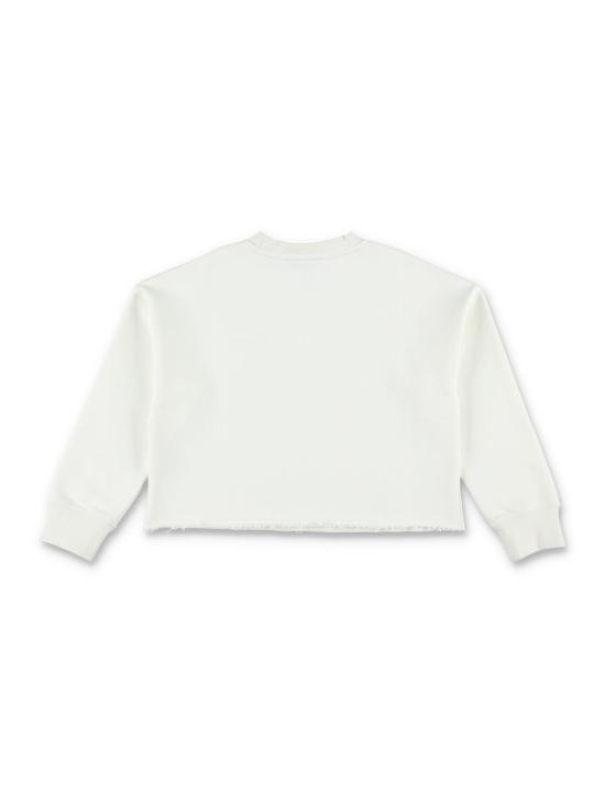  [키즈] 골든구스 풀오버 골든 구스 키즈 크롭 라인스톤 스웨트셔츠 헤리티지 화이트 - GOLDEN GOOSE