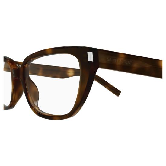 26SS 생로랑 안경 메탈릭 액센트가 있는 사각형 호피무늬 - SAINT LAURENT