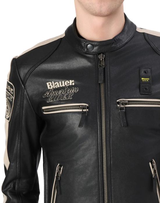 26FW 블라우어 가죽 자켓 26SBLUL02439 007521 Black - BLAUER