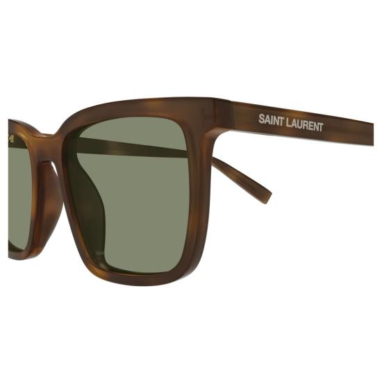 26SS 생로랑 선글라스 호피 무늬가 있는 사각 프레임 - SAINT LAURENT