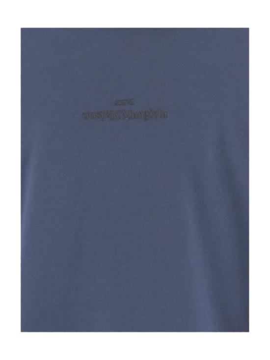 26SS 마르지엘라 업사이드 다운 자수 로고 후드 S50GU0167S25503469 Blue - MAISON MARGIELA