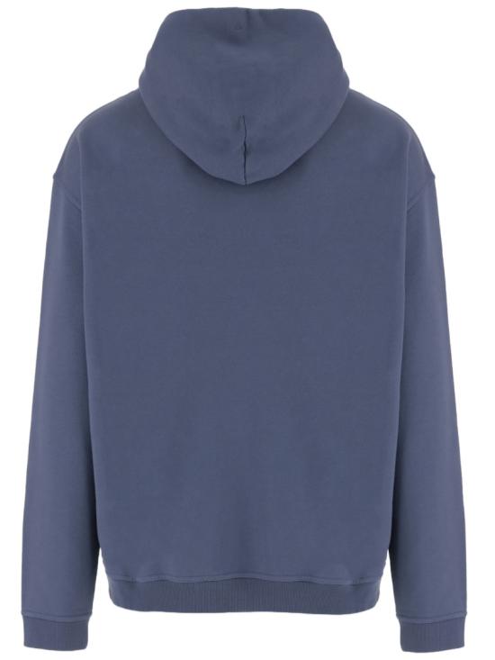 26SS 마르지엘라 업사이드 다운 자수 로고 후드 S50GU0167S25503469 Blue - MAISON MARGIELA