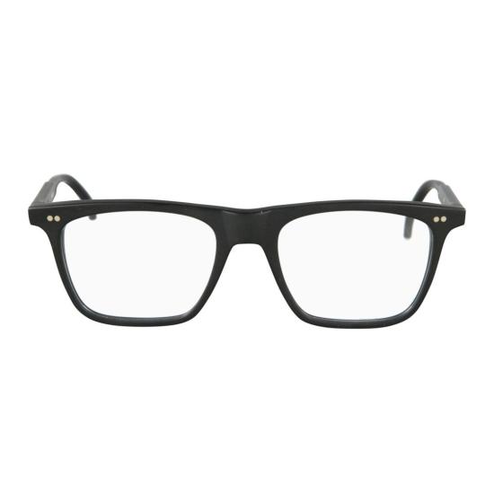  카돌 안경 메탈릭 디테일이 가미된 그렉 무광 블랙 직사각형 프레임 안경