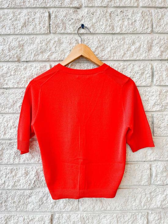  데미리 뉴욕 가디건 데밀리 테이트 파인 코튼 스트레치  포피 - DEMYLEE