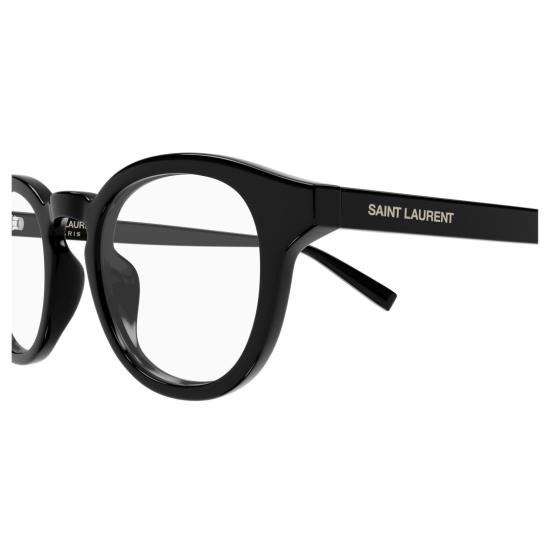 26SS 생로랑 안경 클래식한 원형 프레임 안경, 유광 블랙 마감 - SAINT LAURENT