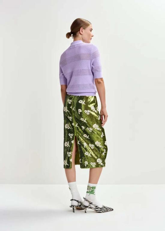  에센셜앤트워프 롱 스커트 Essentiel Antwerp 조린다 스팽글 - ESSENTIEL ANTWERP