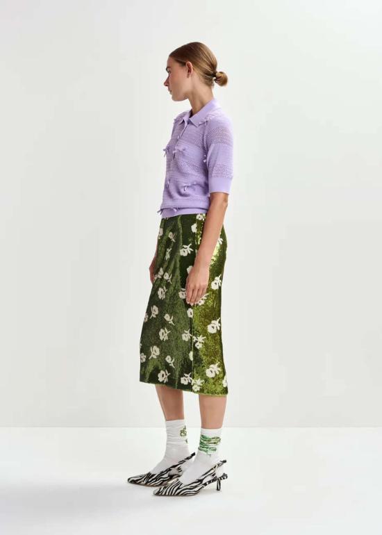  에센셜앤트워프 롱 스커트 Essentiel Antwerp 조린다 스팽글 - ESSENTIEL ANTWERP