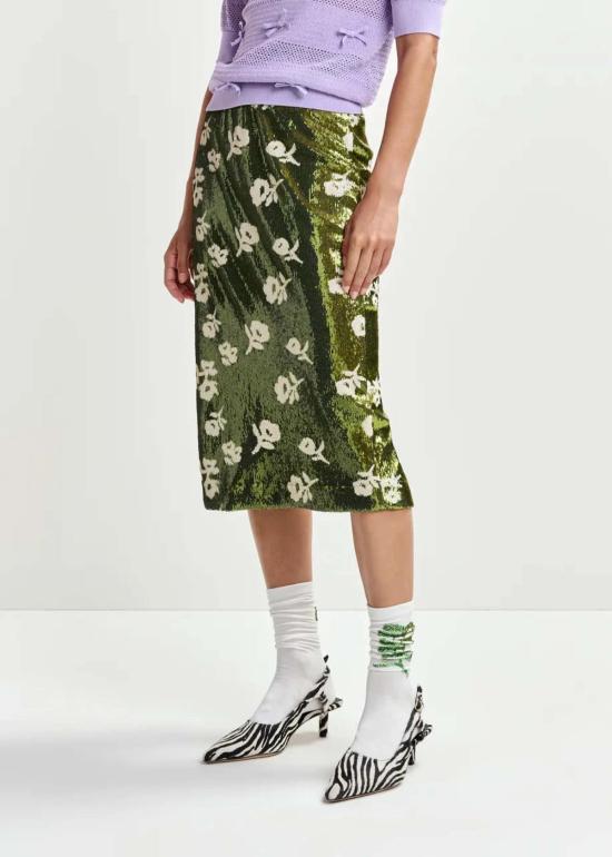  에센셜앤트워프 롱 스커트 Essentiel Antwerp 조린다 스팽글 - ESSENTIEL ANTWERP