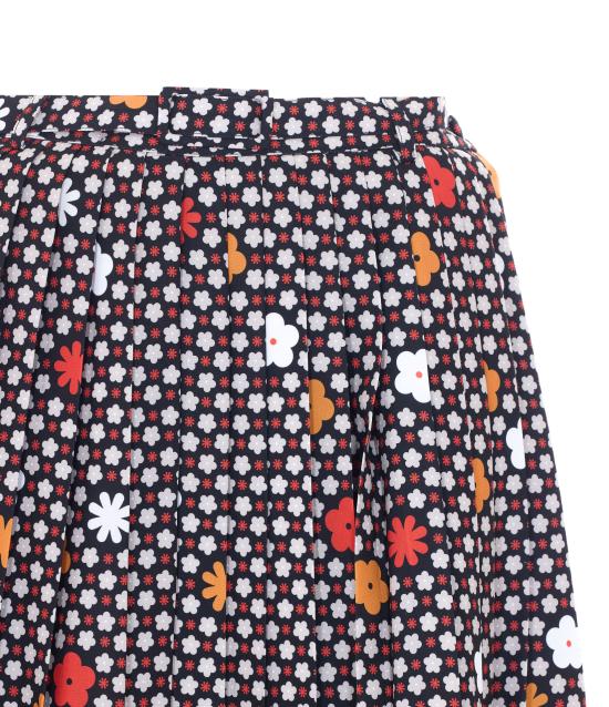 26SS MM6 메종마르지엘라 미디 스커트 S62MA0102M35909 001S BLACK FLOWER - MM6 MAISON MARGIELA