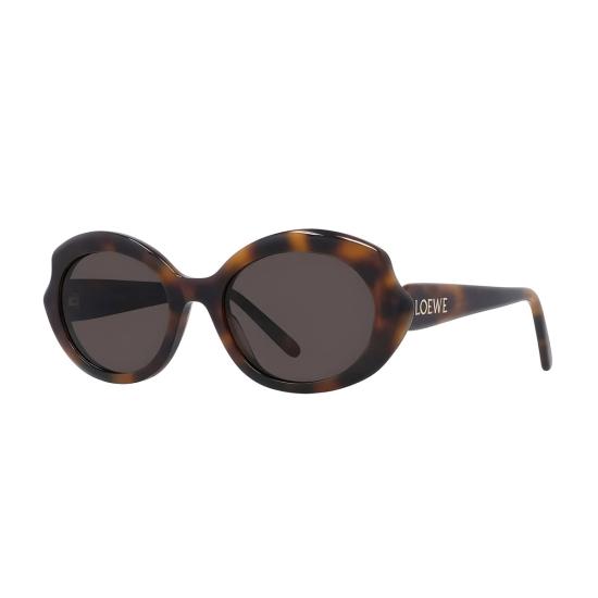  로에베 안경 LW40147 I 슬림 52 E 하바나 루시도 아세테이트 캣아이 선글라스 마론 - LOEWE