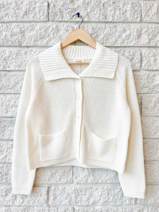  데미리 뉴욕 가디건 데밀리 모건 코튼 린넨  오프 화이트